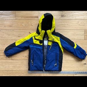 Obermeyer Boys Ski Jacket with compass and removable hood w lift pocket inside